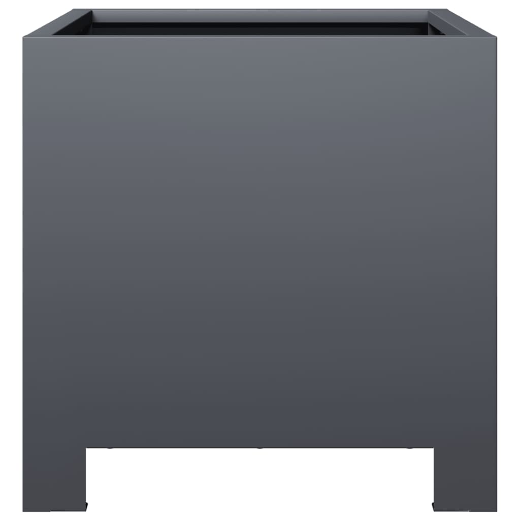 vidaXL Pflanzkübel Anthrazit 30x30x30 Stahl