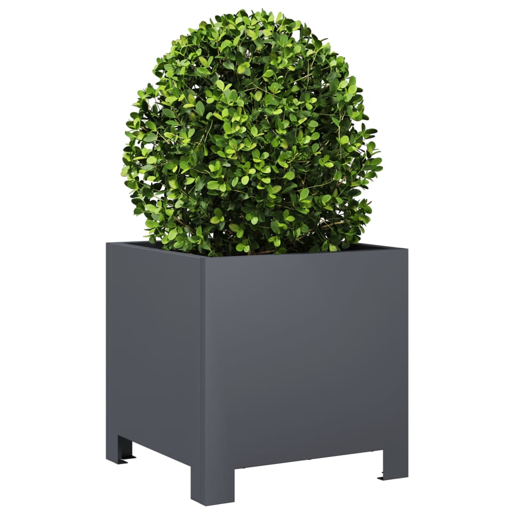 vidaXL Pflanzkübel 2 Stk. Anthrazit 30x30x30 Stahl