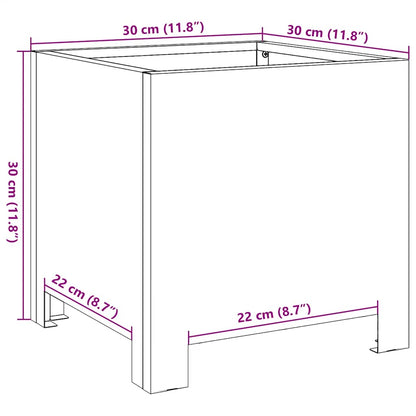 vidaXL Jardinière 30x30x30 cm Acier galvanisé