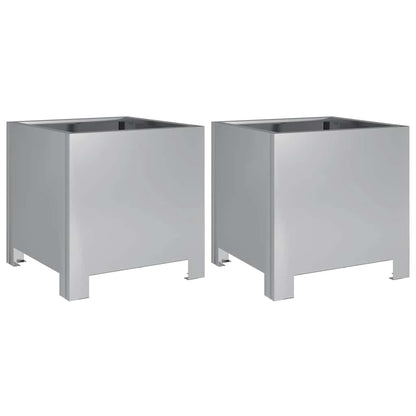 vidaXL Jardinières 2 pcs 30x30x30 cm Acier galvanisé