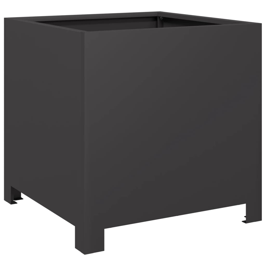 vidaXL Pflanzkübel 2 Stk. Schwarz 40x40x40 cm Stahl