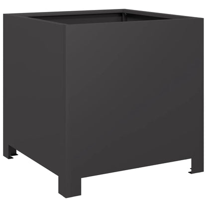 vidaXL Pflanzkübel 2 Stk. Schwarz 40x40x40 cm Stahl