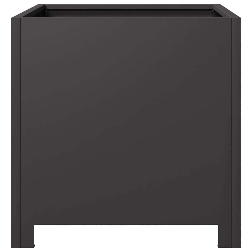 vidaXL Pflanzkübel 2 Stk. Schwarz 40x40x40 cm Stahl