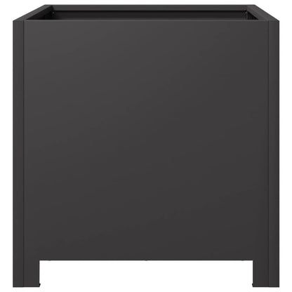 vidaXL Pflanzkübel 2 Stk. Schwarz 40x40x40 cm Stahl