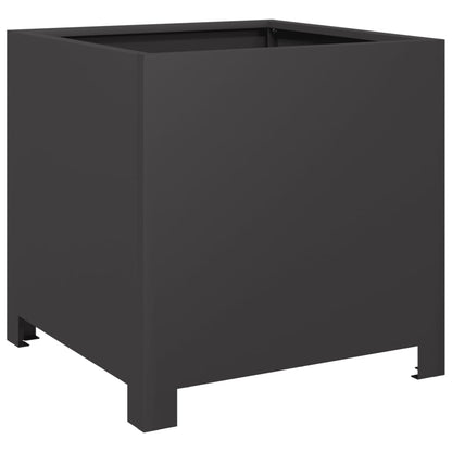 vidaXL Pflanzkübel 2 Stk. Schwarz 40x40x40 cm Stahl