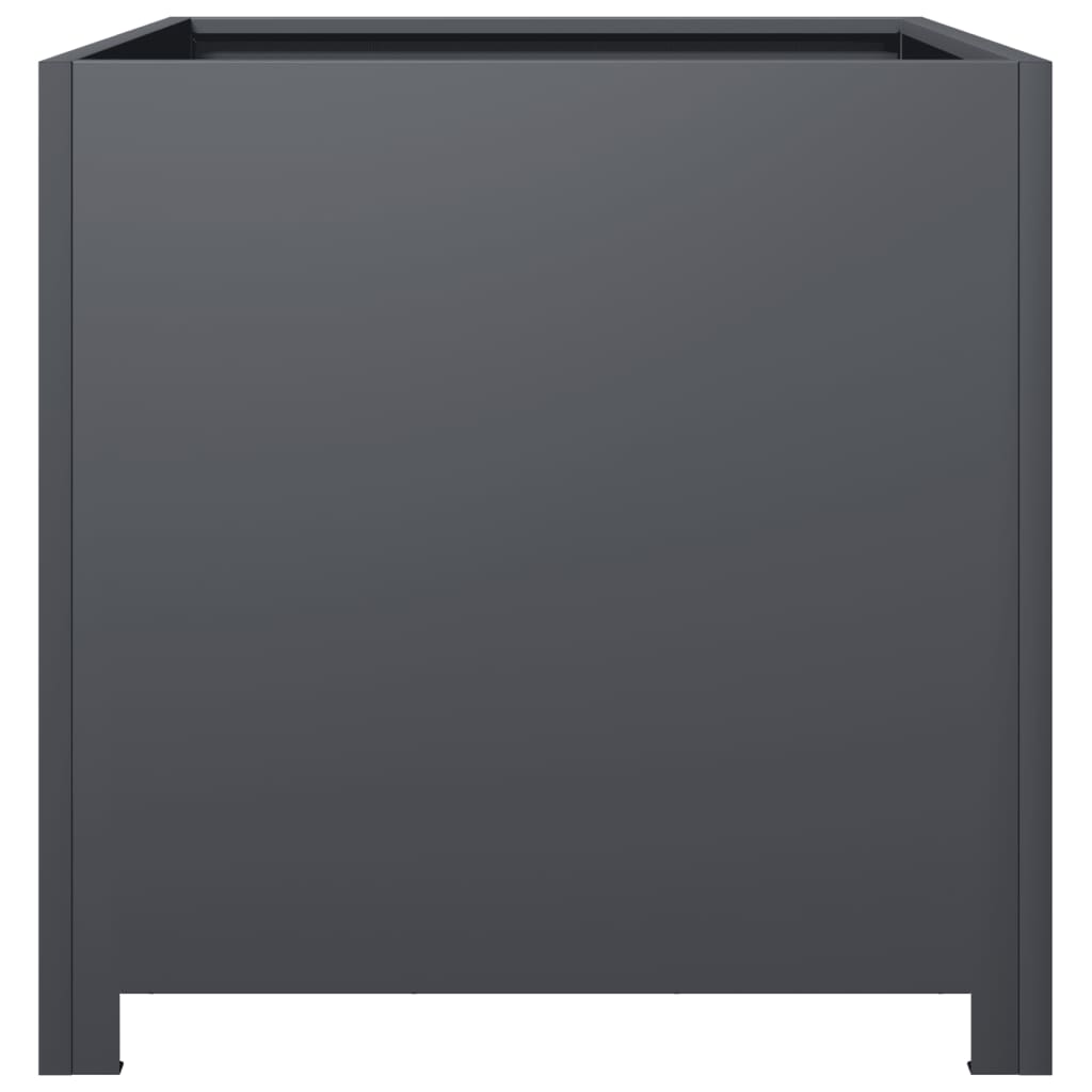 vidaXL Jardinière Anthracite 50x50x50 cm Acier