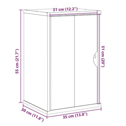 vidaXL Armoire murale de salle de bain OTTA 35x30x55 cm Bois de pin massif