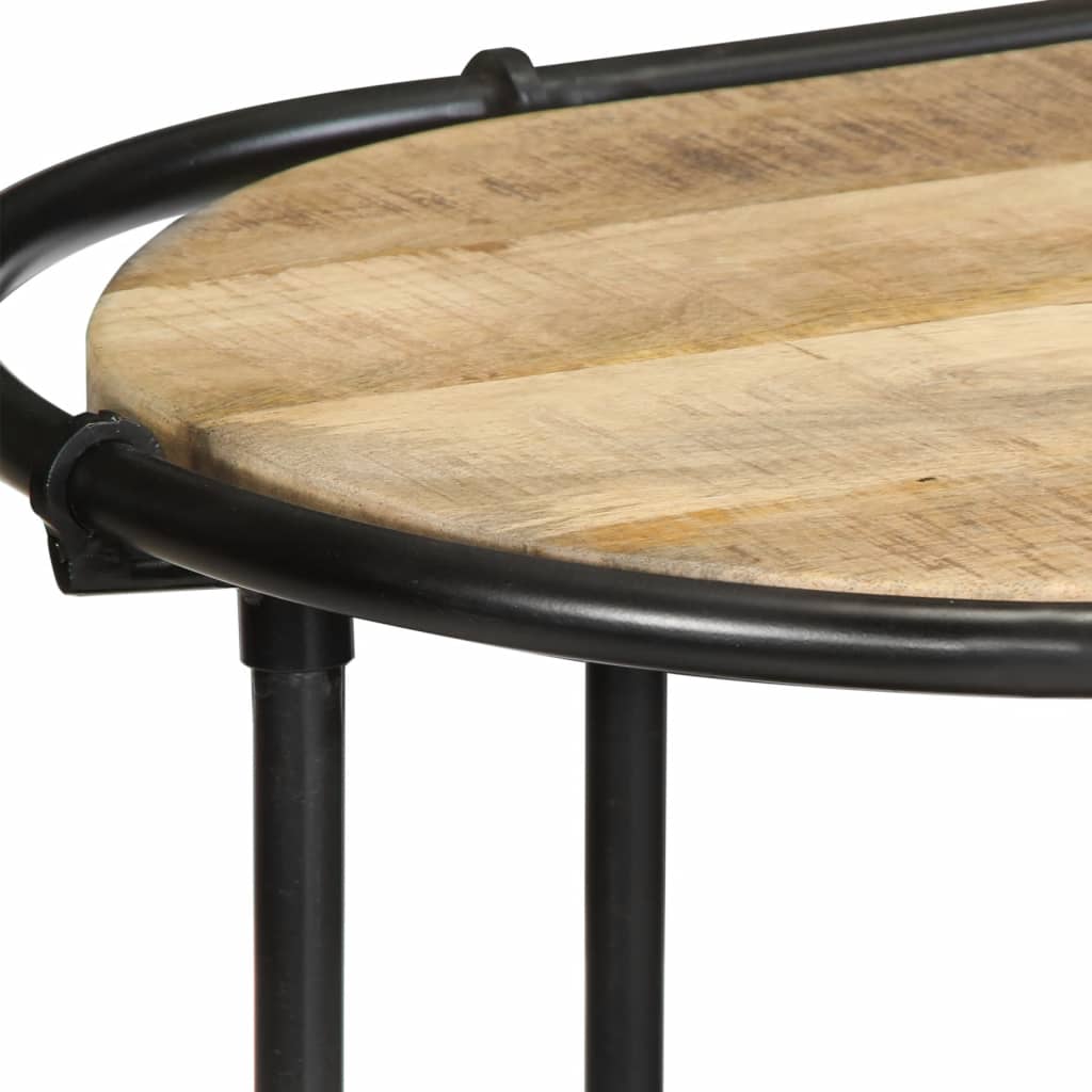 vidaXL Konsolentisch 110x42x76 cm Raues Mangoholz