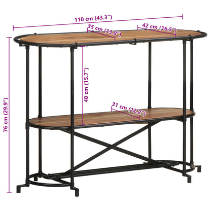 vidaXL Konsolentisch 110x42x76 cm Massivholz Akazie