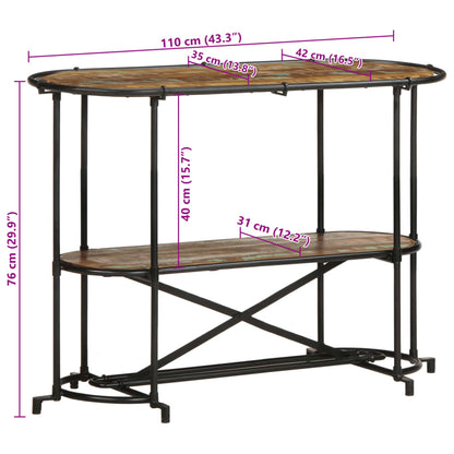 vidaXL Console 110x42x76 cm en bois de récupération massif
