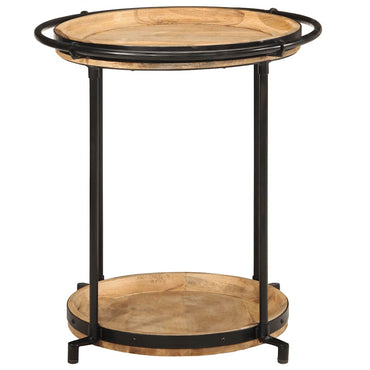 vidaXL Table d'appoint Ø 55 x 60 cm Bois de manguier massif