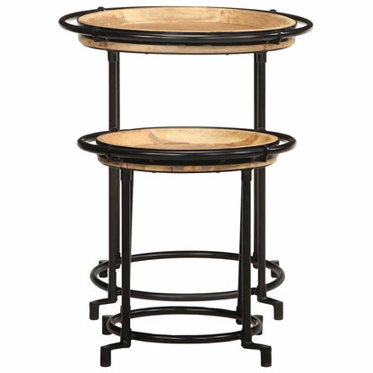 vidaXL Tables gigognes 2 pcs Bois de manguier massif