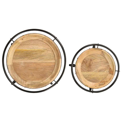 vidaXL Tables gigognes 2 pcs Bois de manguier massif