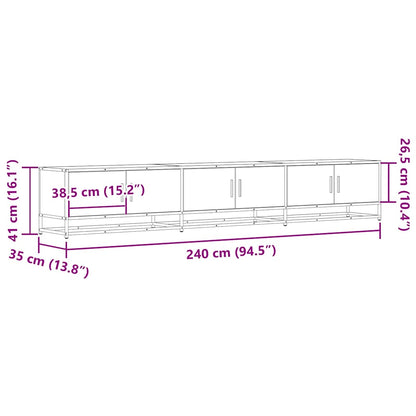 vidaXL TV-Schrank Räuchereiche 240x35x41 cm Holzwerkstoff