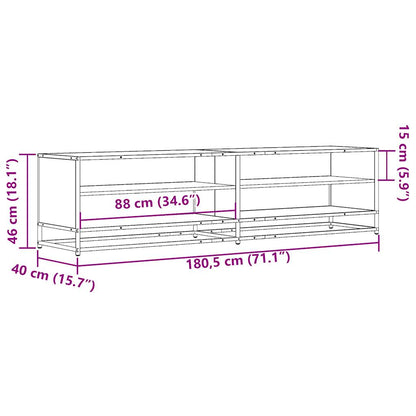 vidaXL TV-Schrank Räuchereiche 180,5x40x46 cm Holzwerkstoff