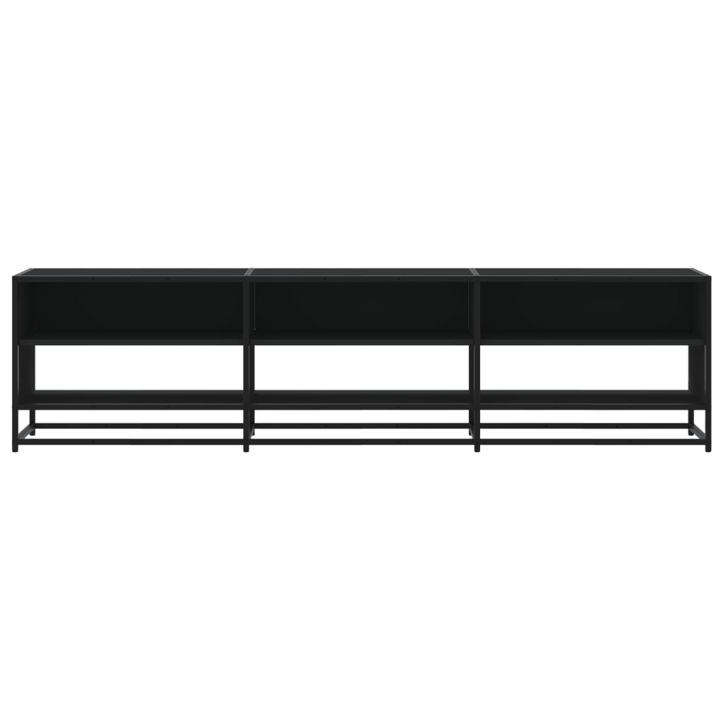 Meuble TV vidaXL noir 180x40x46 cm en bois d'ingénierie