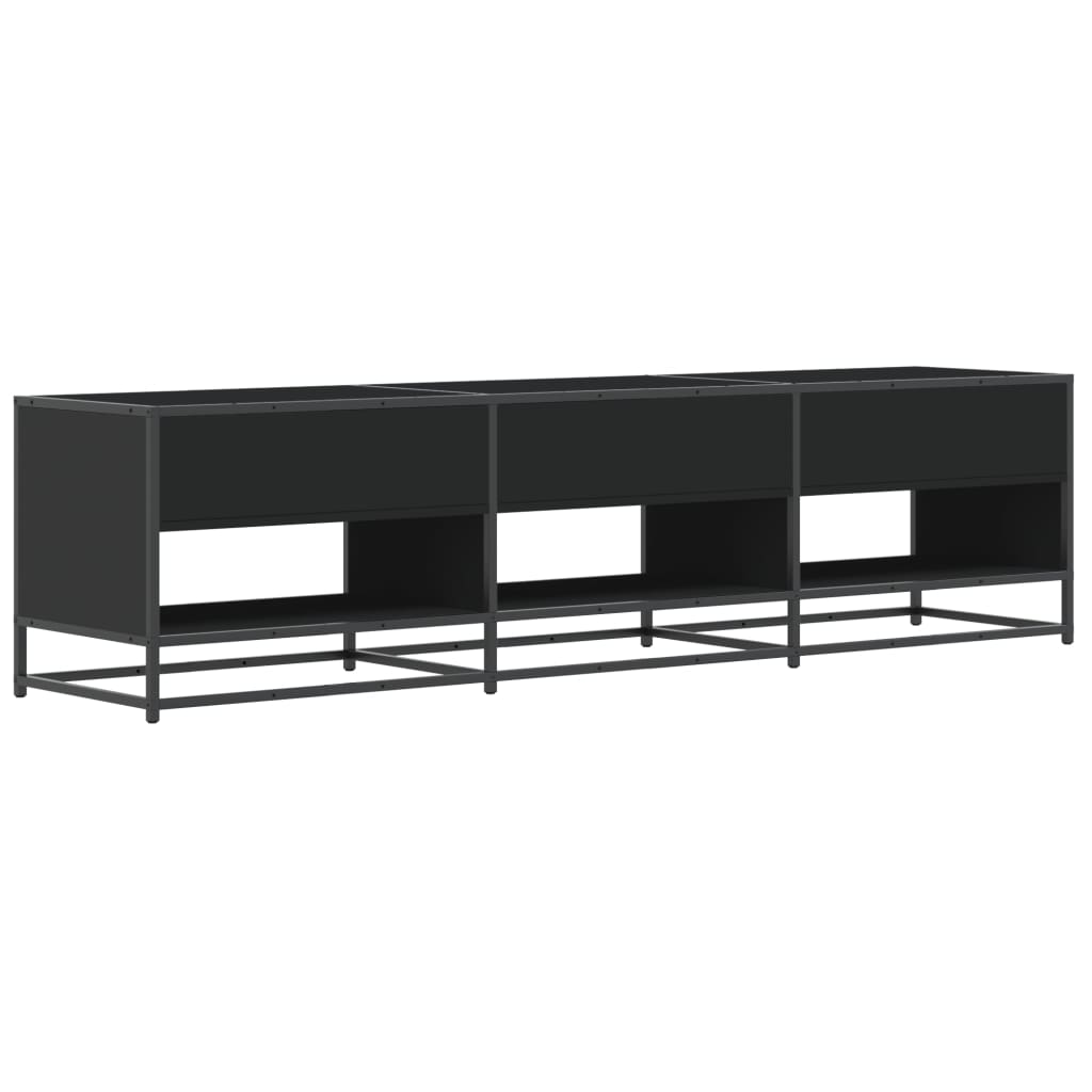 Meuble TV vidaXL noir 180x40x46 cm en bois d'ingénierie