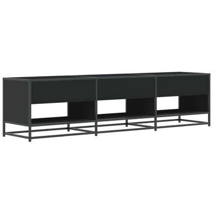 Meuble TV vidaXL noir 180x40x46 cm en bois d'ingénierie