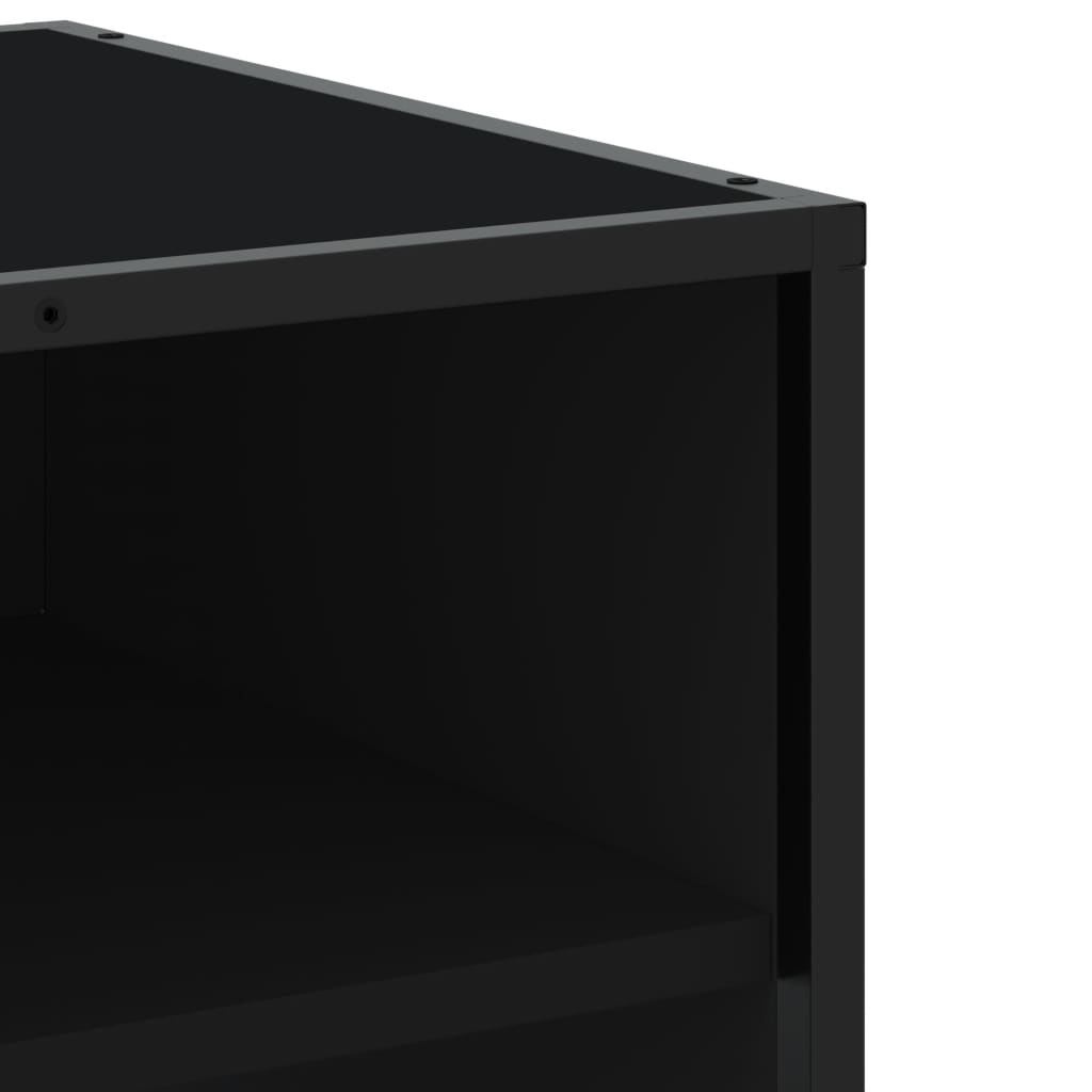 Meuble TV vidaXL noir 180x40x46 cm en bois d'ingénierie