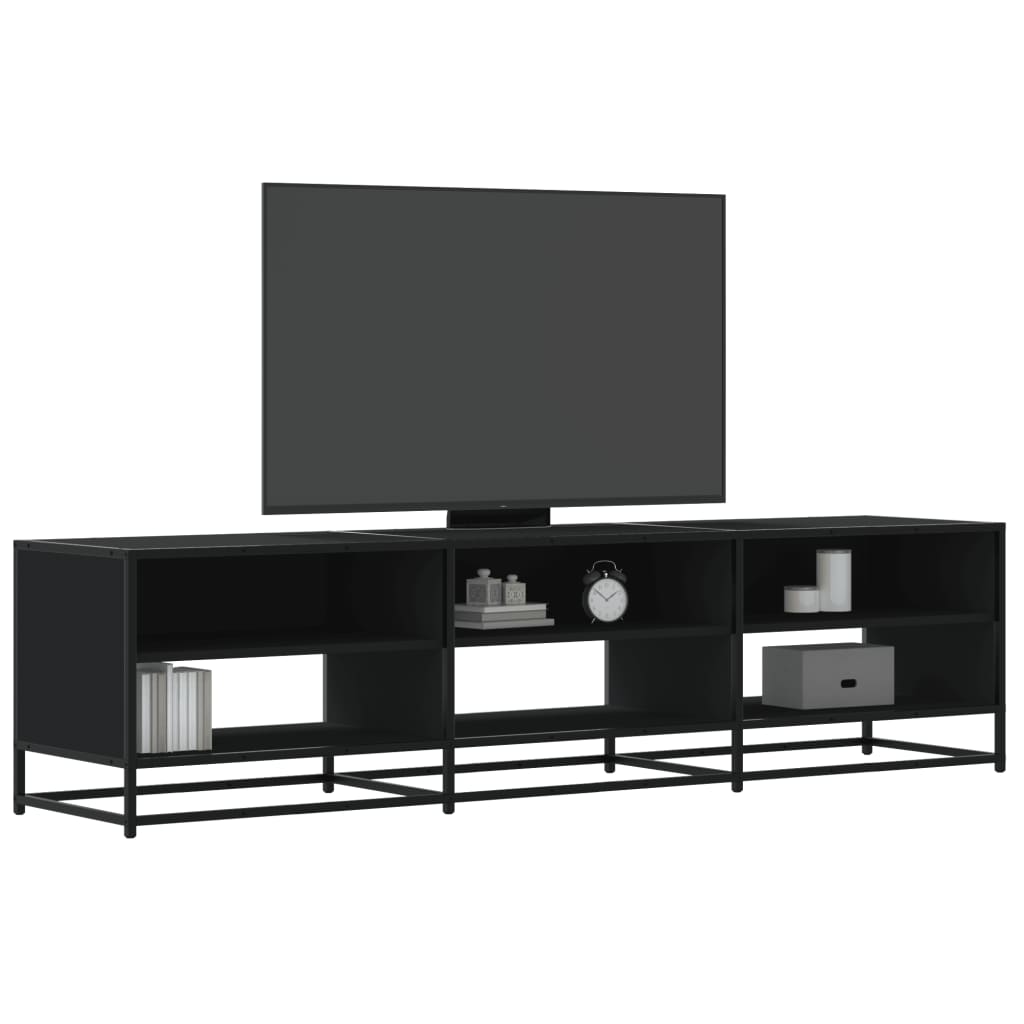Meuble TV vidaXL noir 180x40x46 cm en bois d'ingénierie