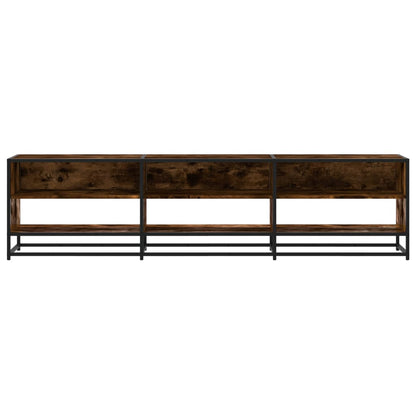 vidaXL Meuble TV chêne fumé 180x40x46 cm en bois d'ingénierie