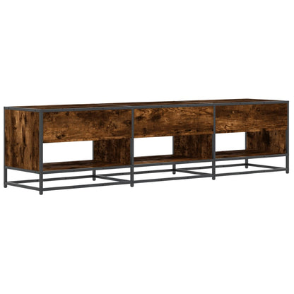 vidaXL Meuble TV chêne fumé 180x40x46 cm en bois d'ingénierie