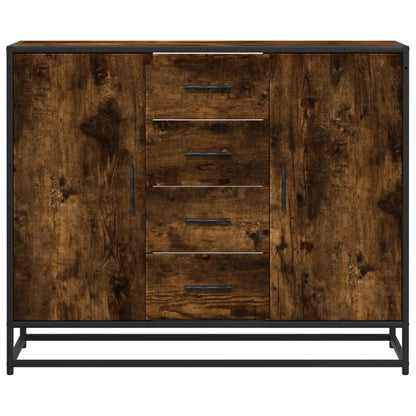 vidaXL Sideboard Räuchereiche 92x35x76 cm Holzwerkstoff