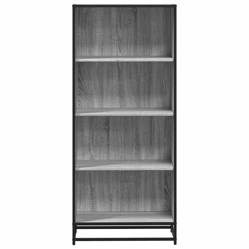 vidaXL Bücherregal Grau Sonoma 60x35x139 cm Holzwerkstoff
