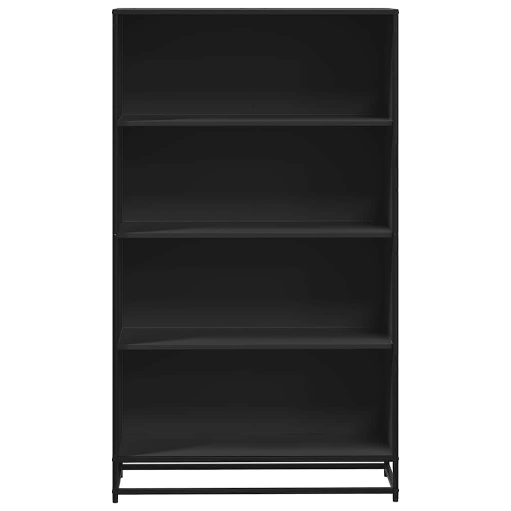 vidaXL Bibliothèque noire 80,5x35x139 cm en bois d'ingénierie