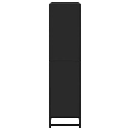 vidaXL Bibliothèque noire 80,5x35x139 cm en bois d'ingénierie