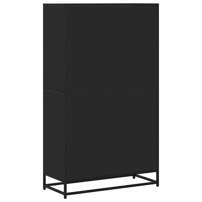 vidaXL Bibliothèque noire 80,5x35x139 cm en bois d'ingénierie