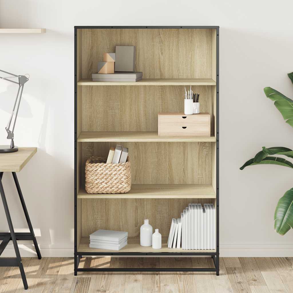 vidaXL Bücherregal Sonoma-Eiche 80,5x35x139 cm Holzwerkstoff