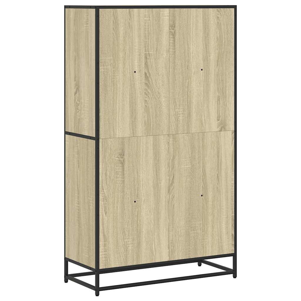 vidaXL Bücherregal Sonoma-Eiche 80,5x35x139 cm Holzwerkstoff