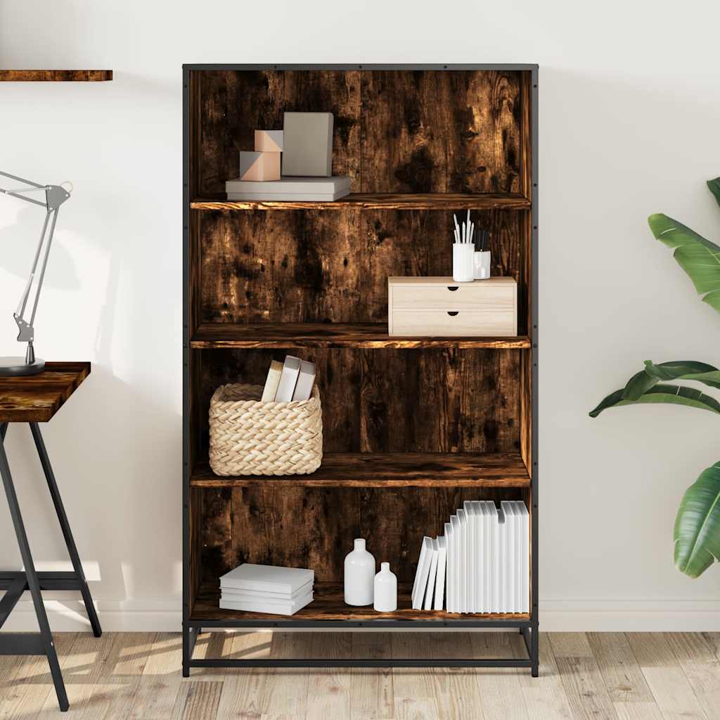 vidaXL Bücherregal Räuchereiche 80,5x35x139 cm Holzwerkstoff