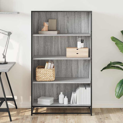 vidaXL Bücherregal Grau Sonoma 80,5x35x139 cm Holzwerkstoff