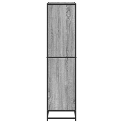 vidaXL Bücherregal Grau Sonoma 80,5x35x139 cm Holzwerkstoff