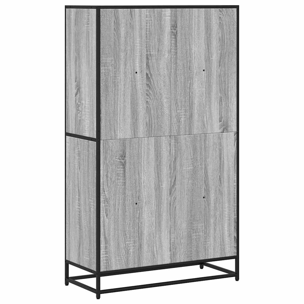 vidaXL Bücherregal Grau Sonoma 80,5x35x139 cm Holzwerkstoff