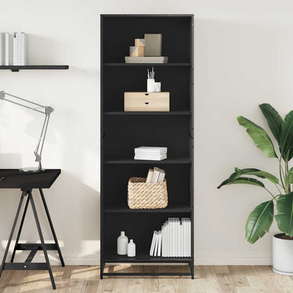 vidaXL Bücherregal Schwarz 60x35x170,5 cm Holzwerkstoff