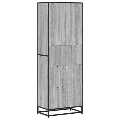 vidaXL Bücherregal Grau Sonoma 60x35x170,5 cm Holzwerkstoff