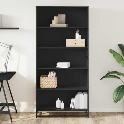 vidaXL Bücherregal Schwarz 80,5x35x170,5 cm Holzwerkstoff