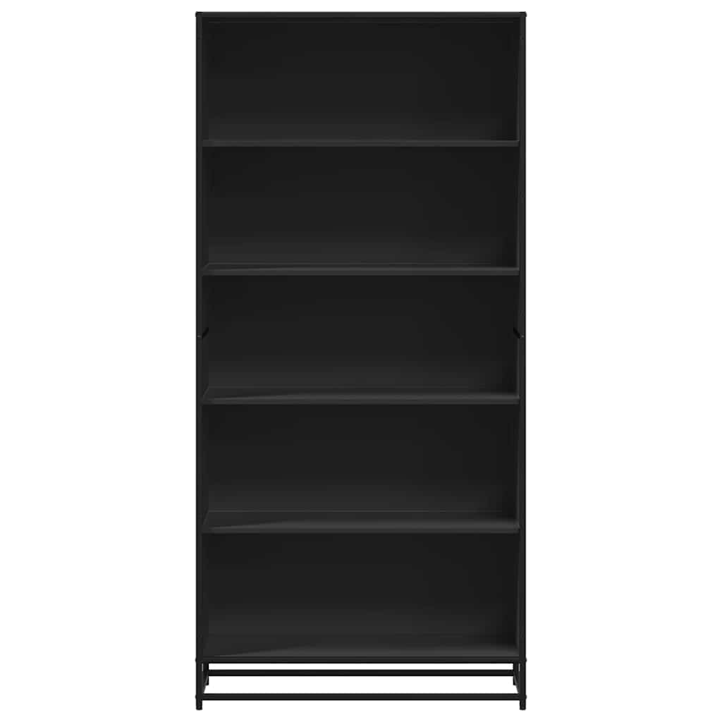 vidaXL Bücherregal Schwarz 80,5x35x170,5 cm Holzwerkstoff