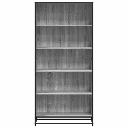 vidaXL Bücherregal Grau Sonoma 80,5x35x170,5 cm Holzwerkstoff