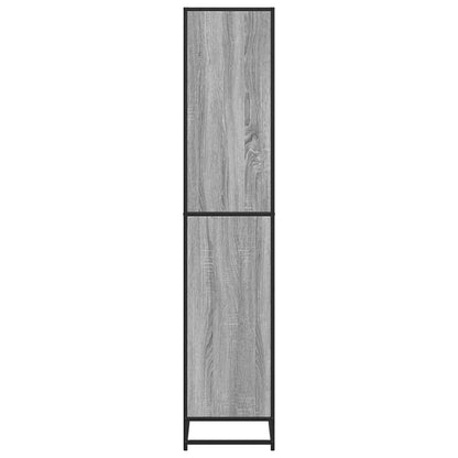 vidaXL Bücherregal Grau Sonoma 80,5x35x170,5 cm Holzwerkstoff