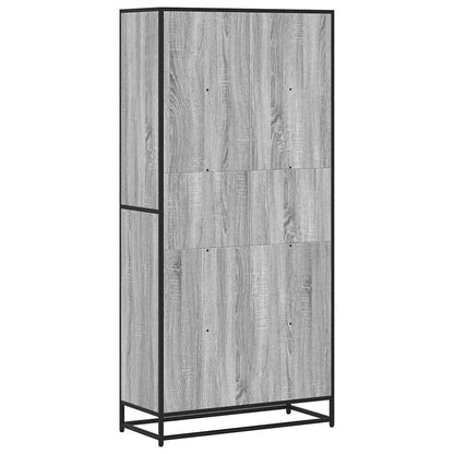 vidaXL Bücherregal Grau Sonoma 80,5x35x170,5 cm Holzwerkstoff
