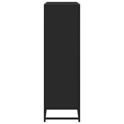 vidaXL Bücherregal Schwarz 97,5x33x107,5 cm Holzwerkstoff und Metall