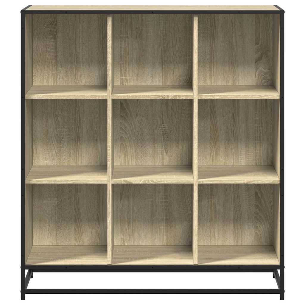 vidaXL Bibliothèque chêne sonoma 97,5x33x107,5 cm bois d'ingénierie et métal