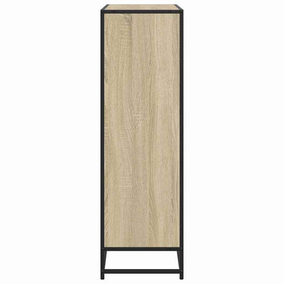 vidaXL Bibliothèque chêne sonoma 97,5x33x107,5 cm bois d'ingénierie et métal