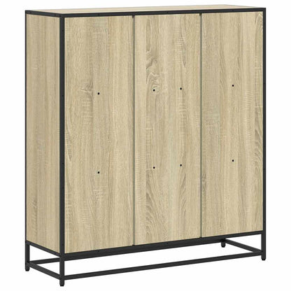 vidaXL Bibliothèque chêne sonoma 97,5x33x107,5 cm bois d'ingénierie et métal