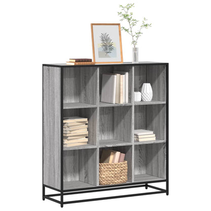 vidaXL Étagère à livres gris sonoma 97,5x33x107,5 cm Bois d'ingénierie et métal