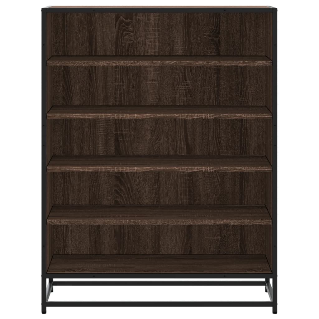 vidaXL Schuhschrank Eichen-Optik 75x38x97,5 cm Holzwerkstoff Metall